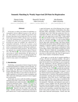 Semantic Matching by Weakly Supervised 2D Point Set Registration