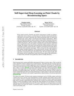 Self-Supervised Deep Learning on Point Clouds by Reconstructing Space