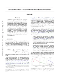 Provable Smoothness Guarantees for Black-Box Variational Inference