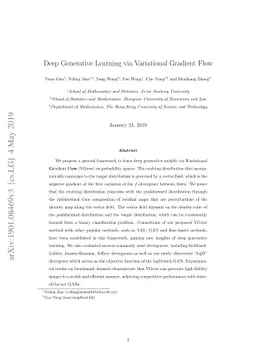 Deep Generative Learning via Variational Gradient Flow