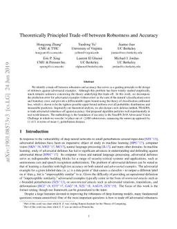 Theoretically Principled Trade-off between Robustness and Accuracy