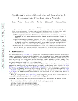 Fine-Grained Analysis of Optimization and Generalization for
  Overparameterized Two-Layer Neural Networks
