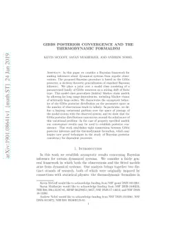 Gibbs posterior convergence and the thermodynamic formalism