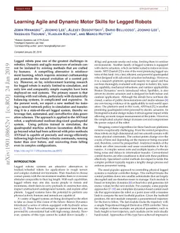 Learning agile and dynamic motor skills for legged robots