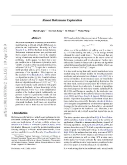 Almost Boltzmann Exploration