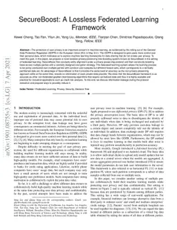 SecureBoost: A Lossless Federated Learning Framework