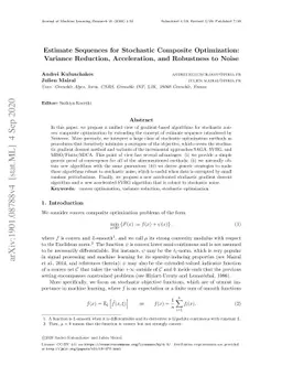 Estimate Sequences for Stochastic Composite Optimization: Variance
  Reduction, Acceleration, and Robustness to Noise