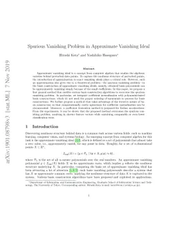 Spurious Vanishing Problem in Approximate Vanishing Ideal