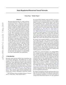 State-Regularized Recurrent Neural Networks