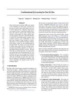Combinational Q-Learning for Dou Di Zhu
