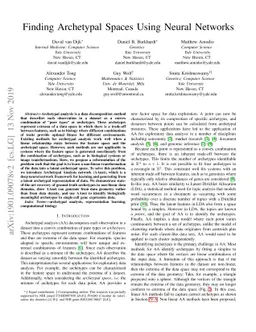 Finding Archetypal Spaces Using Neural Networks
