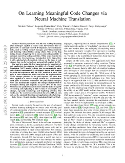 On Learning Meaningful Code Changes via Neural Machine Translation