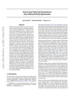 End-to-End Multi-Task Denoising for joint SDR and PESQ Optimization