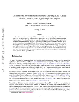 Distributed Convolutional Dictionary Learning (DiCoDiLe): Pattern
  Discovery in Large Images and Signals