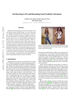 On Detecting GANs and Retouching based Synthetic Alterations