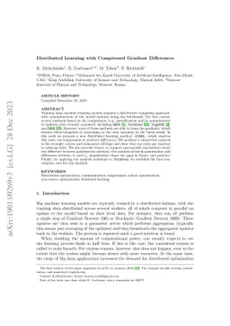 Distributed Learning with Compressed Gradient Differences