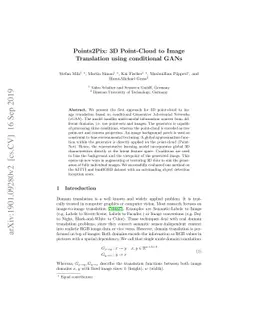 Points2Pix: 3D Point-Cloud to Image Translation using conditional
  Generative Adversarial Networks