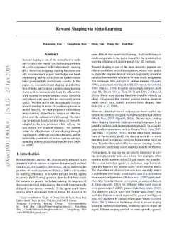 Reward Shaping via Meta-Learning