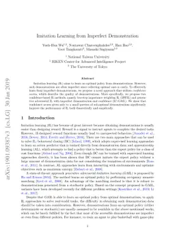 Imitation Learning from Imperfect Demonstration