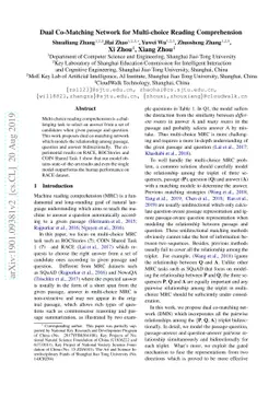 Dual Co-Matching Network for Multi-choice Reading Comprehension