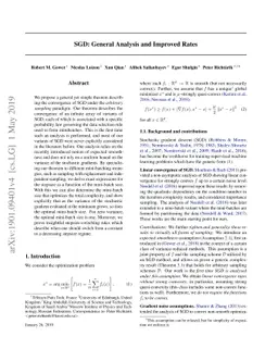 SGD: General Analysis and Improved Rates