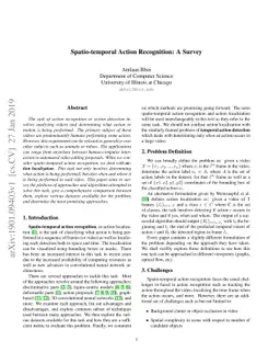 Spatio-temporal Action Recognition: A Survey