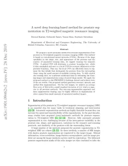 A deep learning-based method for prostate segmentation in T2-weighted
  magnetic resonance imaging