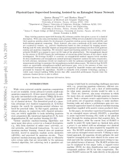 Physical-Layer Supervised Learning Assisted by an Entangled Sensor
  Network