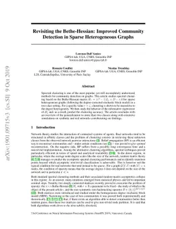 Revisiting the Bethe-Hessian: Improved Community Detection in Sparse
  Heterogeneous Graphs