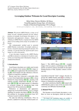 Leveraging Outdoor Webcams for Local Descriptor Learning
