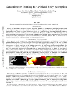 Sensorimotor learning for artificial body perception