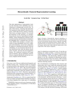 Hierarchically Clustered Representation Learning