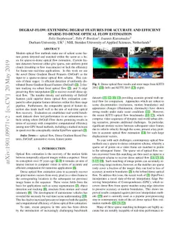 DeGraF-Flow: Extending DeGraF Features for accurate and efficient
  sparse-to-dense optical flow estimation