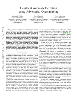 Heartbeat Anomaly Detection using Adversarial Oversampling