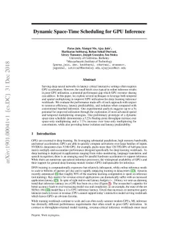 Dynamic Space-Time Scheduling for GPU Inference