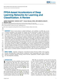 FPGA-based Accelerators of Deep Learning Networks for Learning and
  Classification: A Review