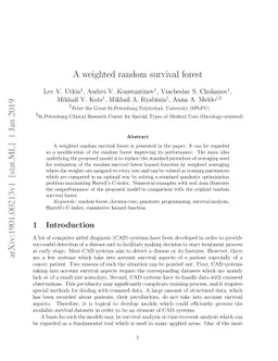 A weighted random survival forest