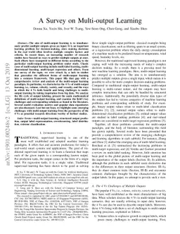 A Survey on Multi-output Learning