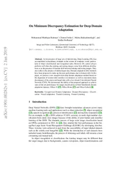 On Minimum Discrepancy Estimation for Deep Domain Adaptation