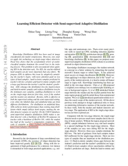 Learning Efficient Detector with Semi-supervised Adaptive Distillation