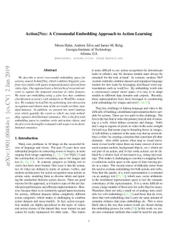 Action2Vec: A Crossmodal Embedding Approach to Action Learning