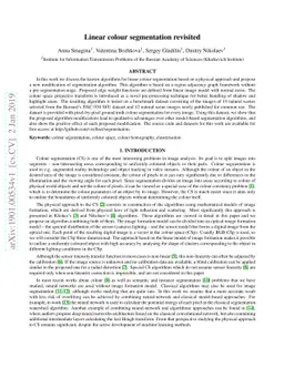 Linear colour segmentation revisited