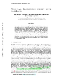 Multi-class Classification without Multi-class Labels