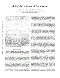 Multi-Label Adversarial Perturbations
