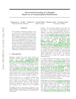 Adversarial Learning of a Sampler Based on an Unnormalized Distribution