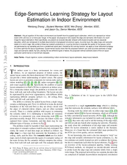 Edge-Semantic Learning Strategy for Layout Estimation in Indoor
  Environment