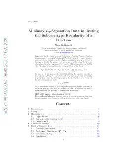 Minimax $L_2$-Separation Rate in Testing the Sobolev-Type Regularity of
  a function