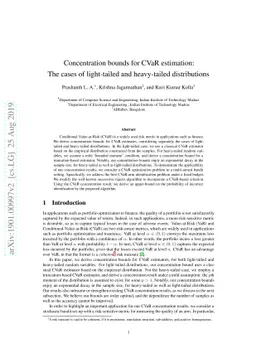 Concentration bounds for CVaR estimation: The cases of light-tailed and
  heavy-tailed distributions