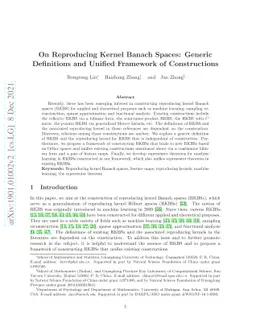 On Reproducing Kernel Banach Spaces: Generic Definitions and Unified
  Framework of Constructions