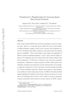 Transformed $\ell_1$ Regularization for Learning Sparse Deep Neural
  Networks